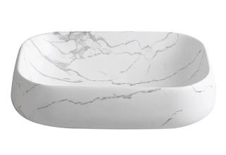 Раковина Cerutti SPA CR0086 MMW2 56см матовый белый мрамор